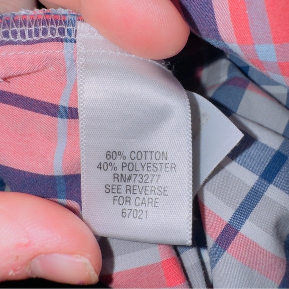 Men's Croft & Borrow Multicolor Plaid Short Sleeve East Care Button Up Shirt XL - Picture 6 of 7
